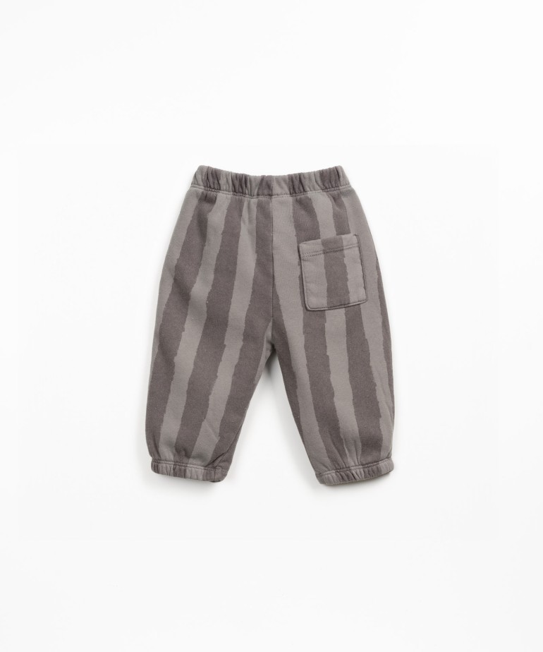 Jersey trousers in blend of organic cotton and cotton