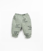 Pantalones de punto con estampado de frases