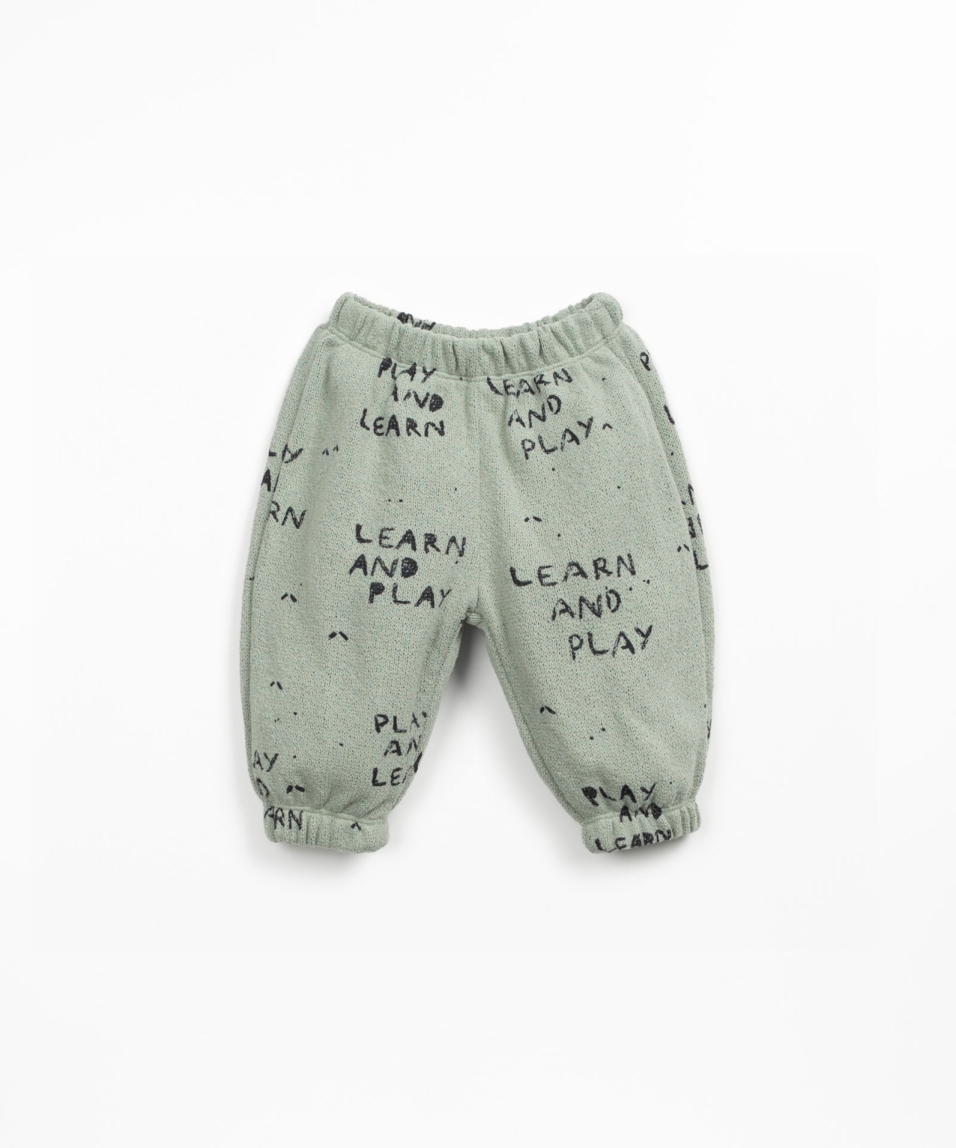 Pantalones de punto con estampado de frases