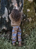 Fleece trousers in a blend of organic cotton and cotton