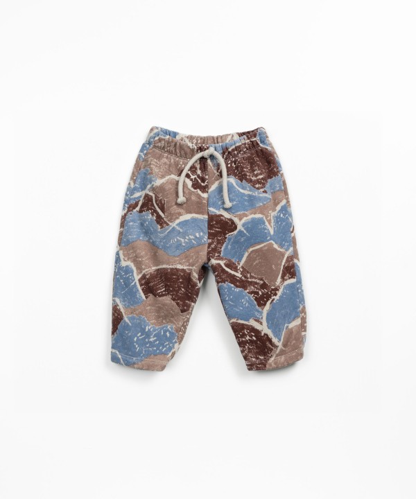 Fleece trousers in a blend of organic cotton and cotton