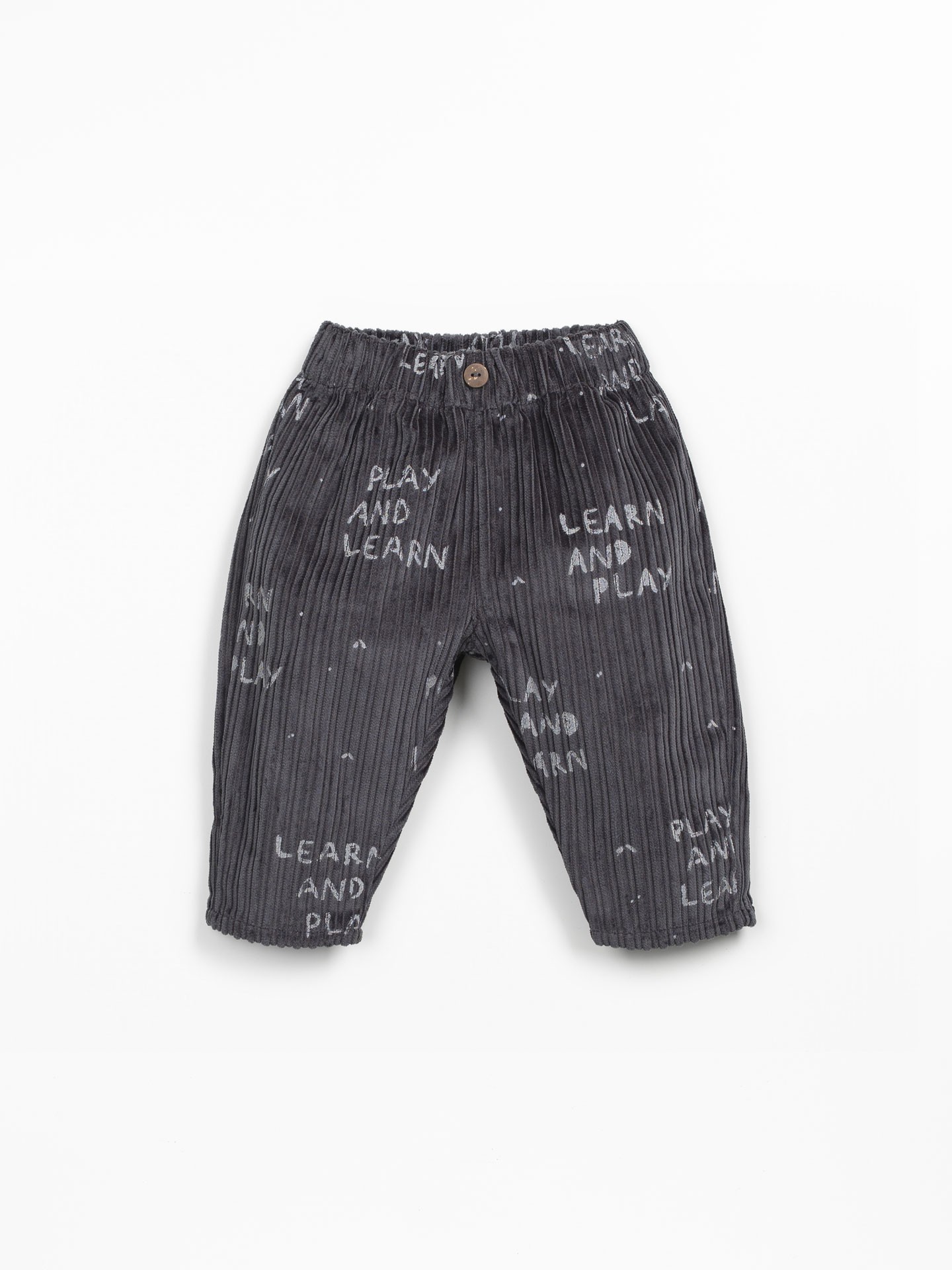 Pantalon en velours côtelé avec imprimé