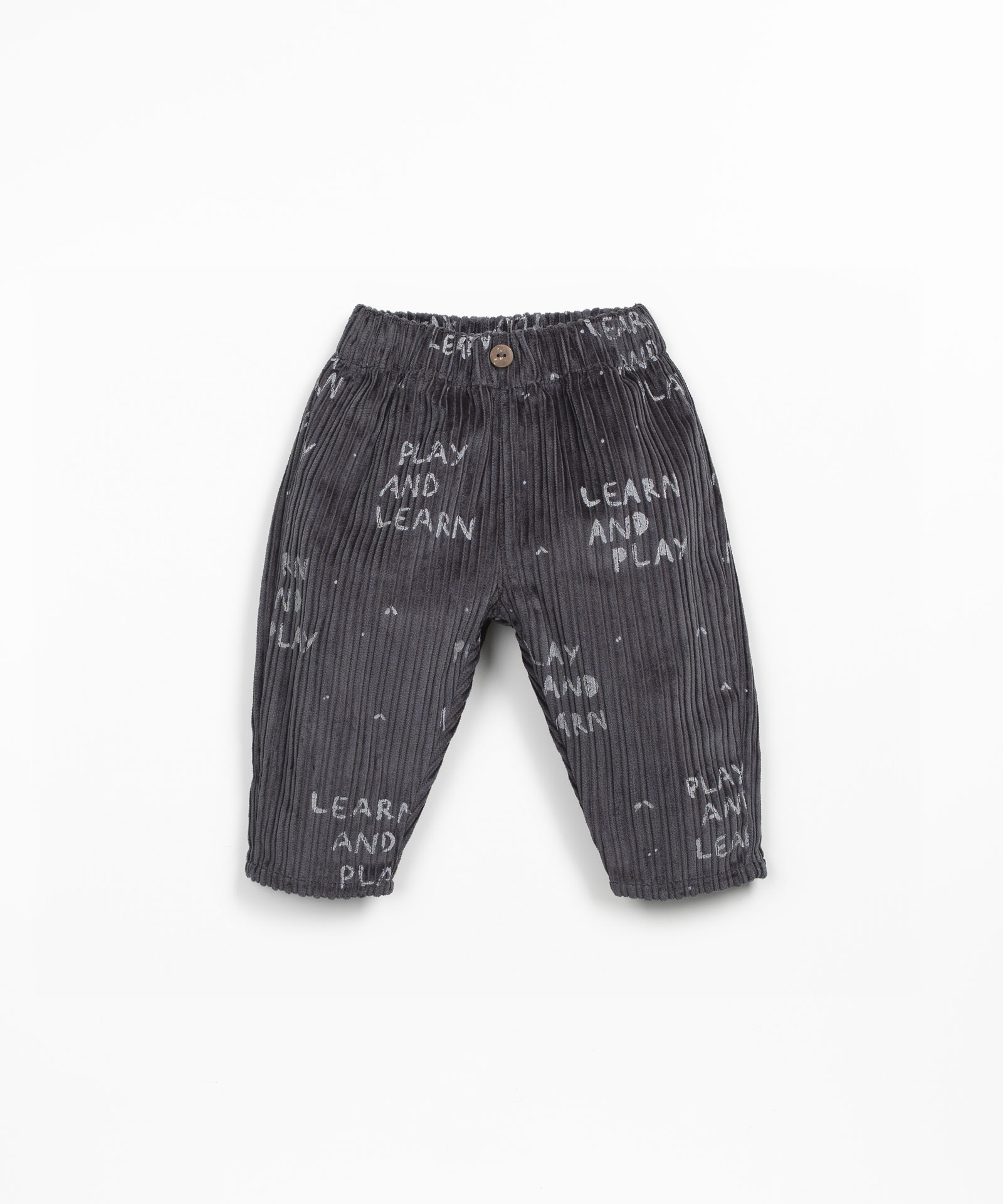Corduroy trousers with print