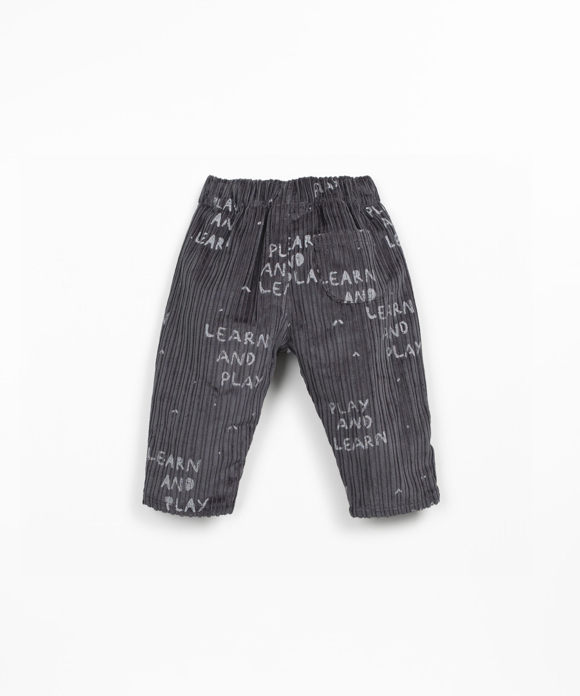 Pantalones de pana con botn decorativo de coco
