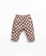 Pantalones de pana con botn decorativo de coco