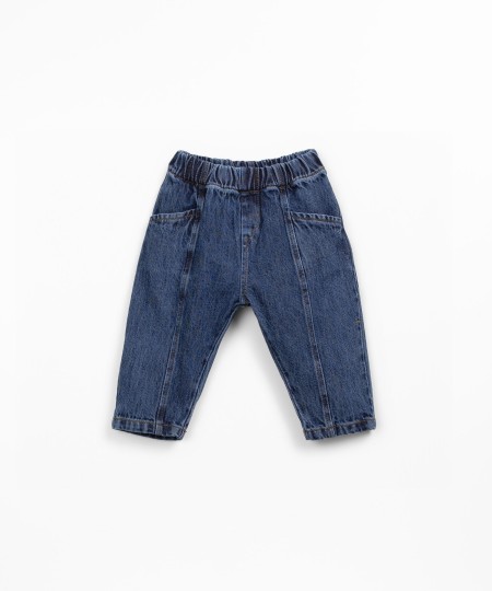 Cotton denim trousers