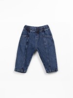 Cotton denim trousers