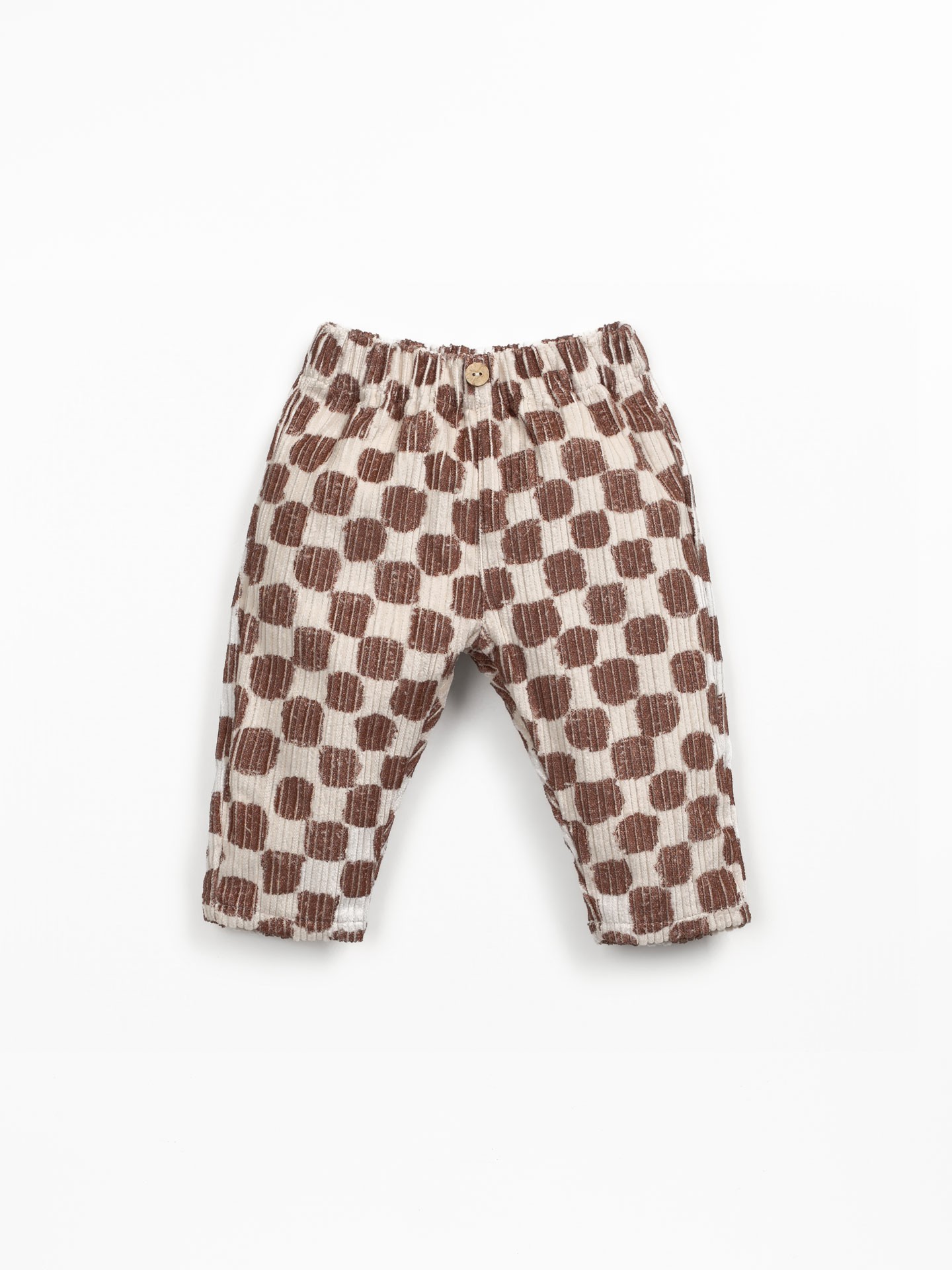 Pantalon en velours côtelé avec imprimé