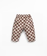 Pantalones de pana con botn decorativo de coco