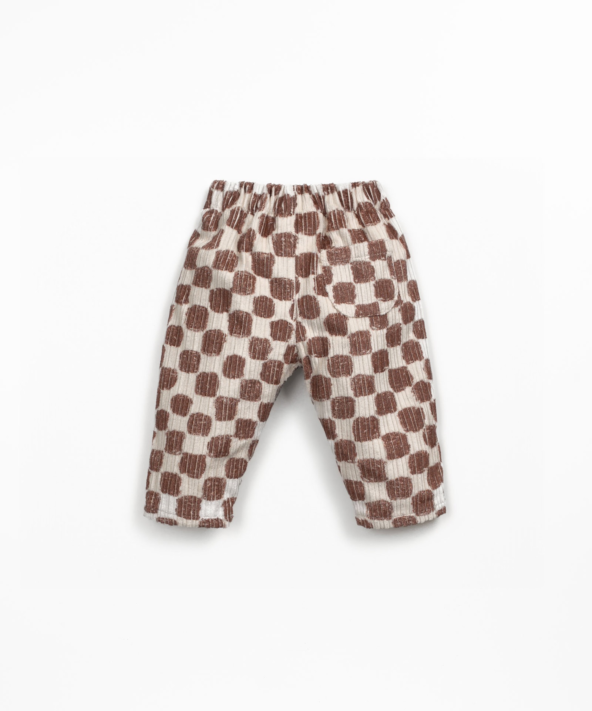 Pantalones de pana con botn decorativo de coco