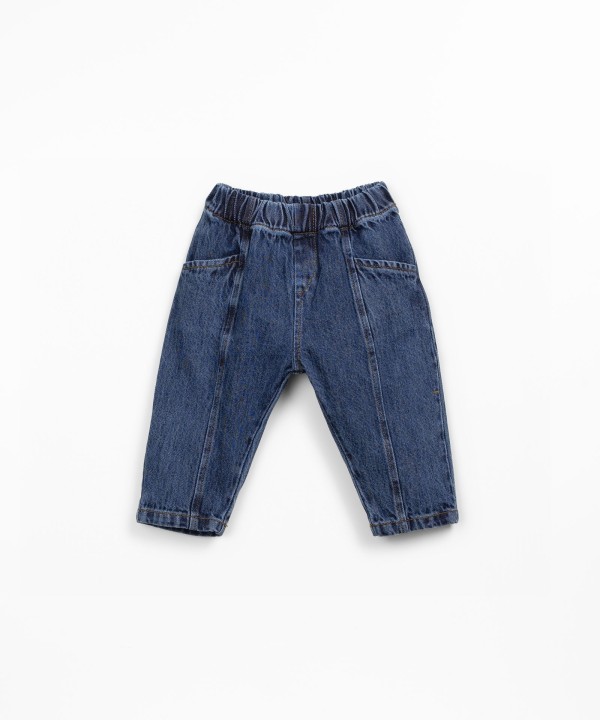 Cotton denim trousers