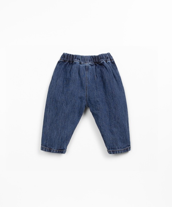 Cotton denim trousers