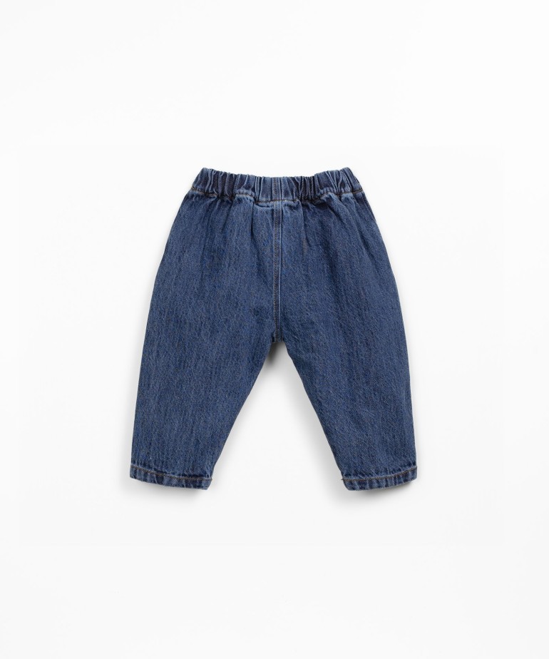 Cotton denim trousers