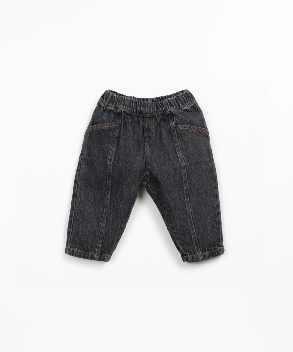 Cotton denim trousers