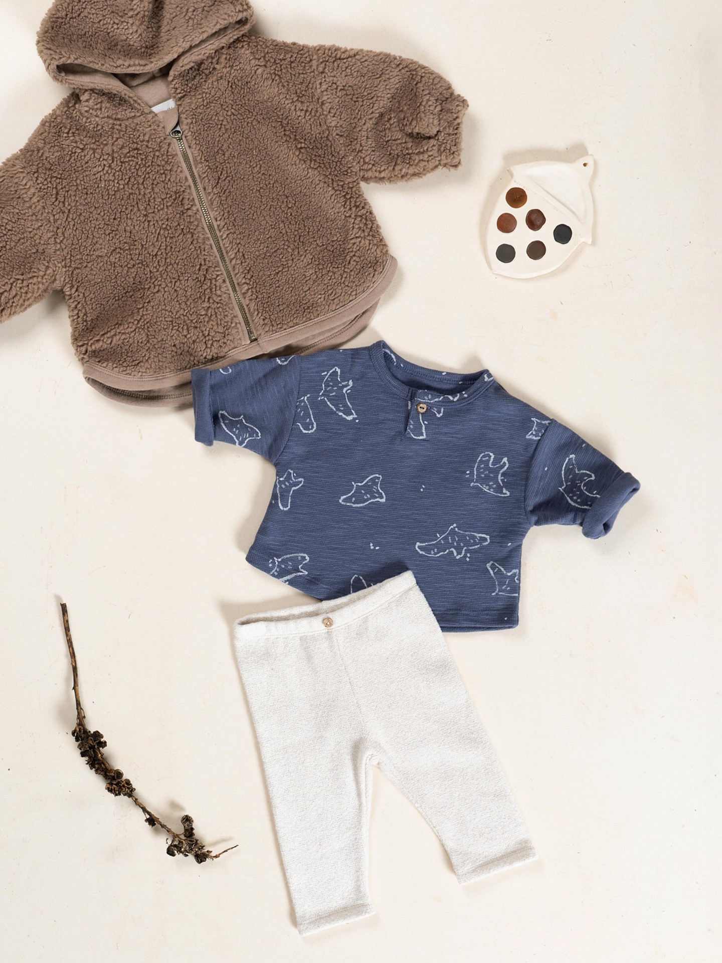 Leggings con mezcla de fibras naturales y fibras recicladas