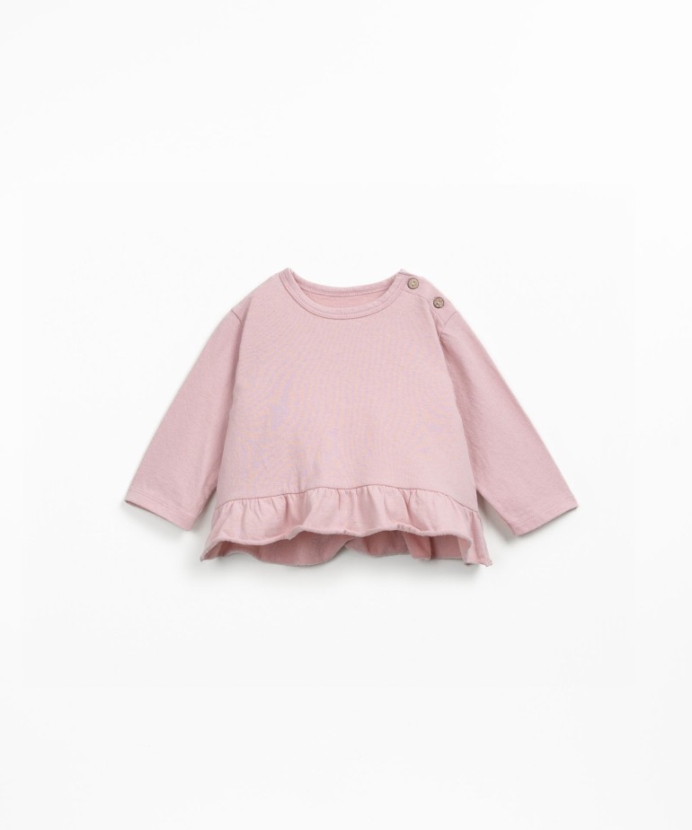 Jersey t-shirt with frill insert