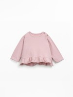 Jersey t-shirt with frill insert