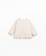 Jersey t-shirt with shoulder opening