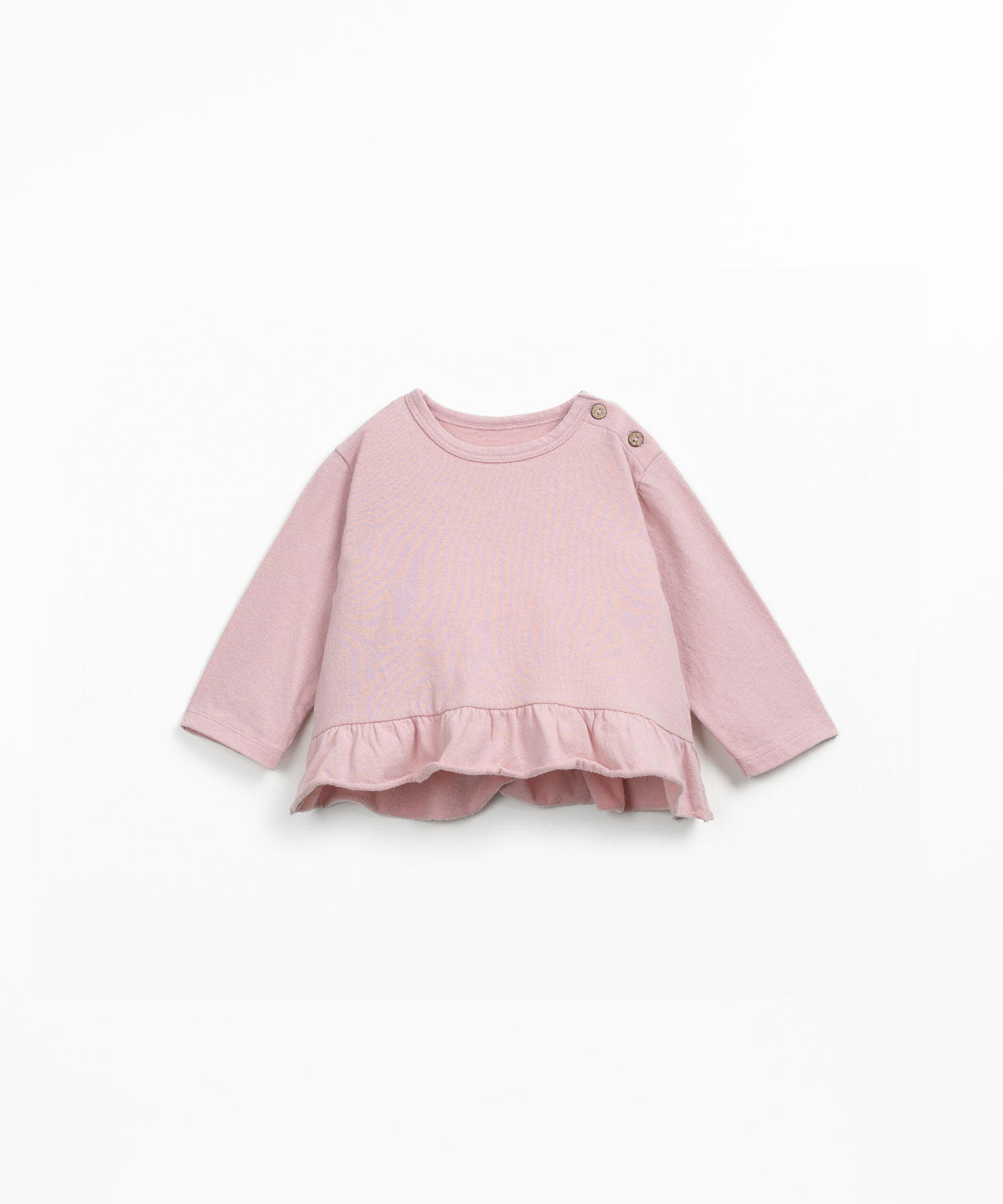 T-shirt di maglina con inserto con volant