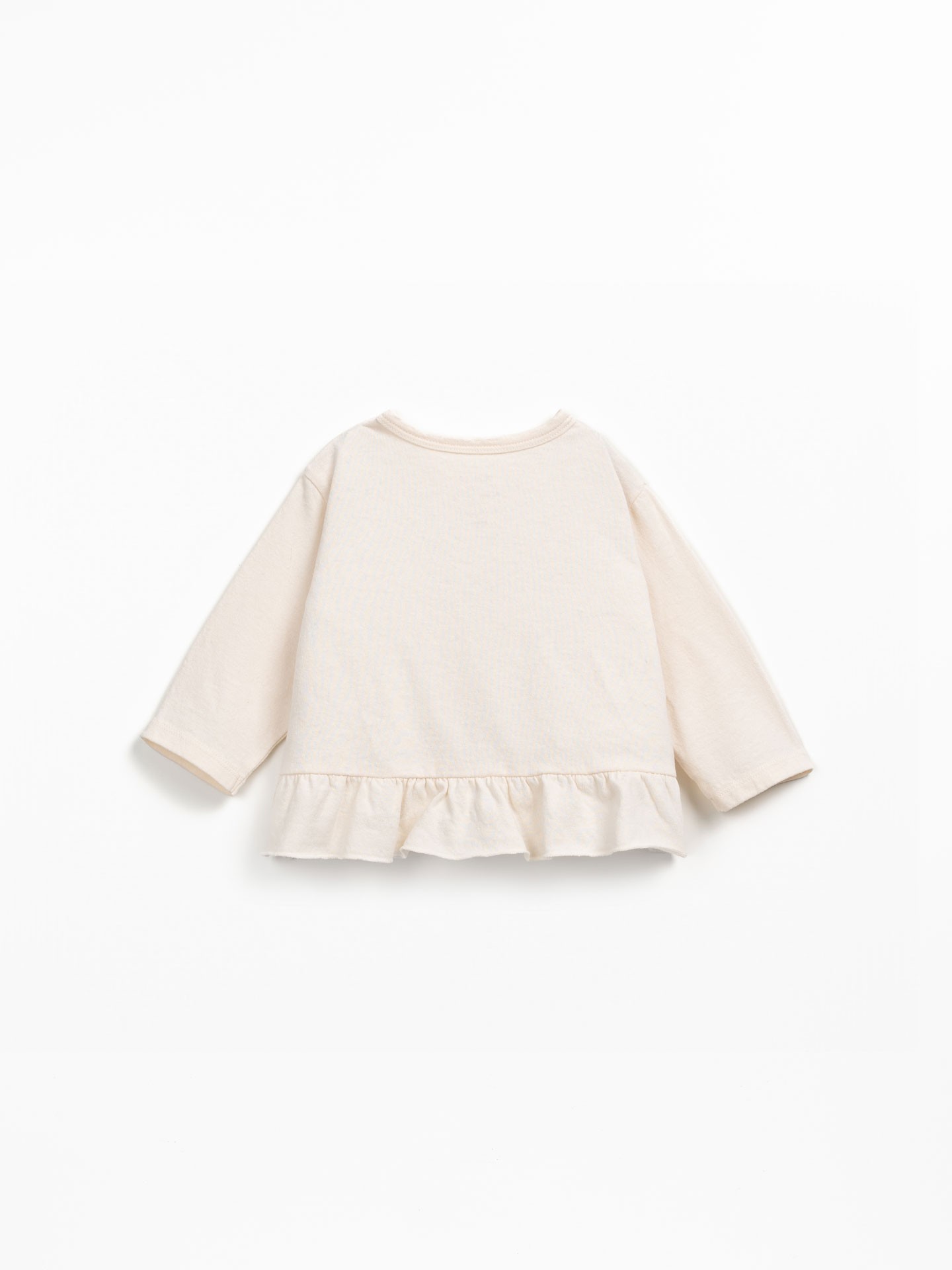 Jersey t-shirt with ruffle trim