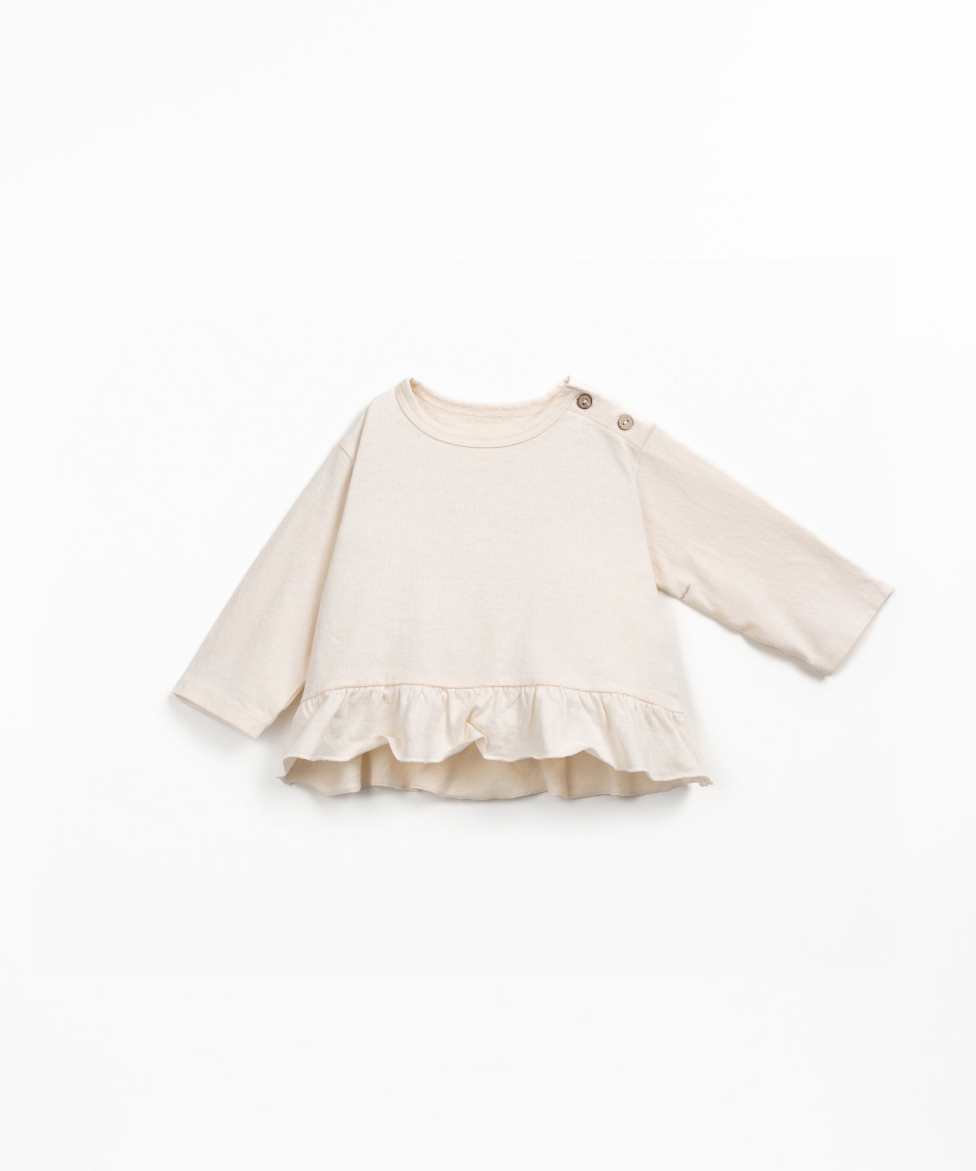 Jersey t-shirt with shoulder opening