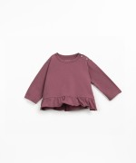 Jersey t-shirt with open shoulder