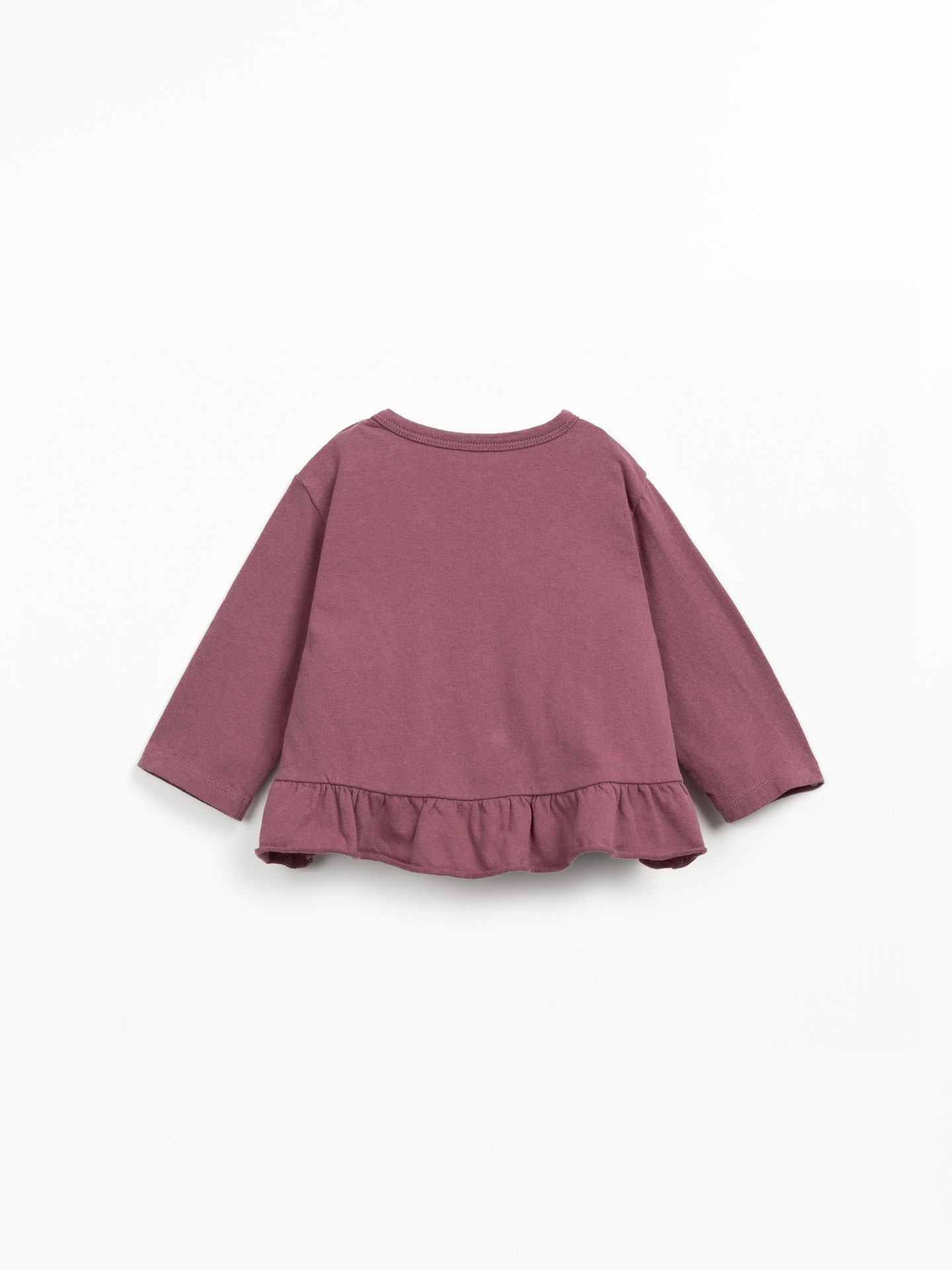Jersey t-shirt with ruffle insert