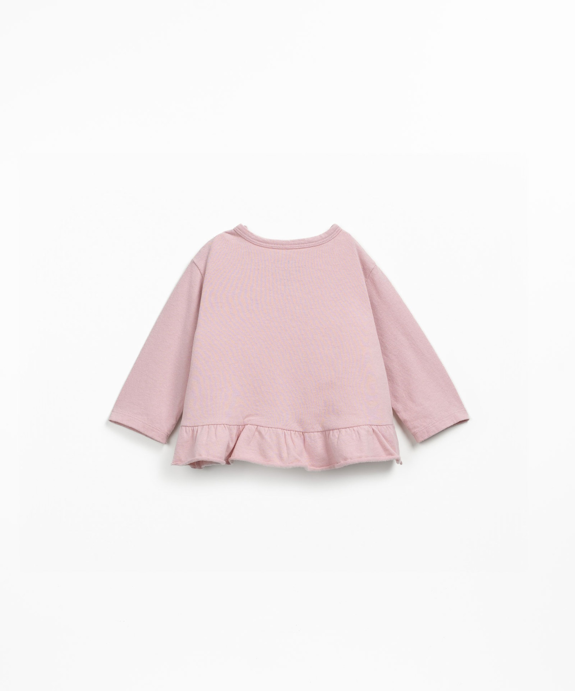 Jersey t-shirt with shoulder opening