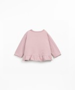 Jersey t-shirt with shoulder opening