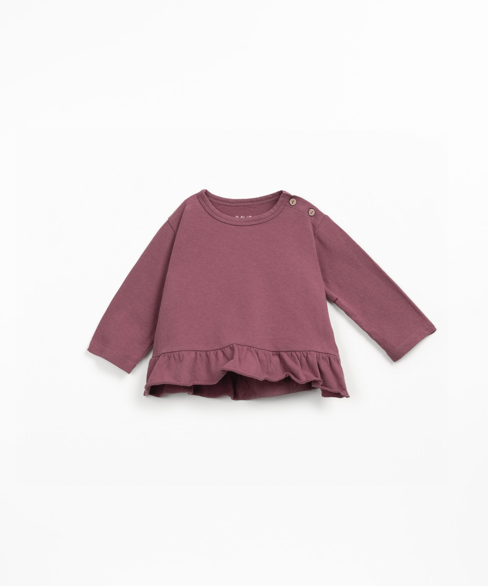 Jersey t-shirt with ruffle insert