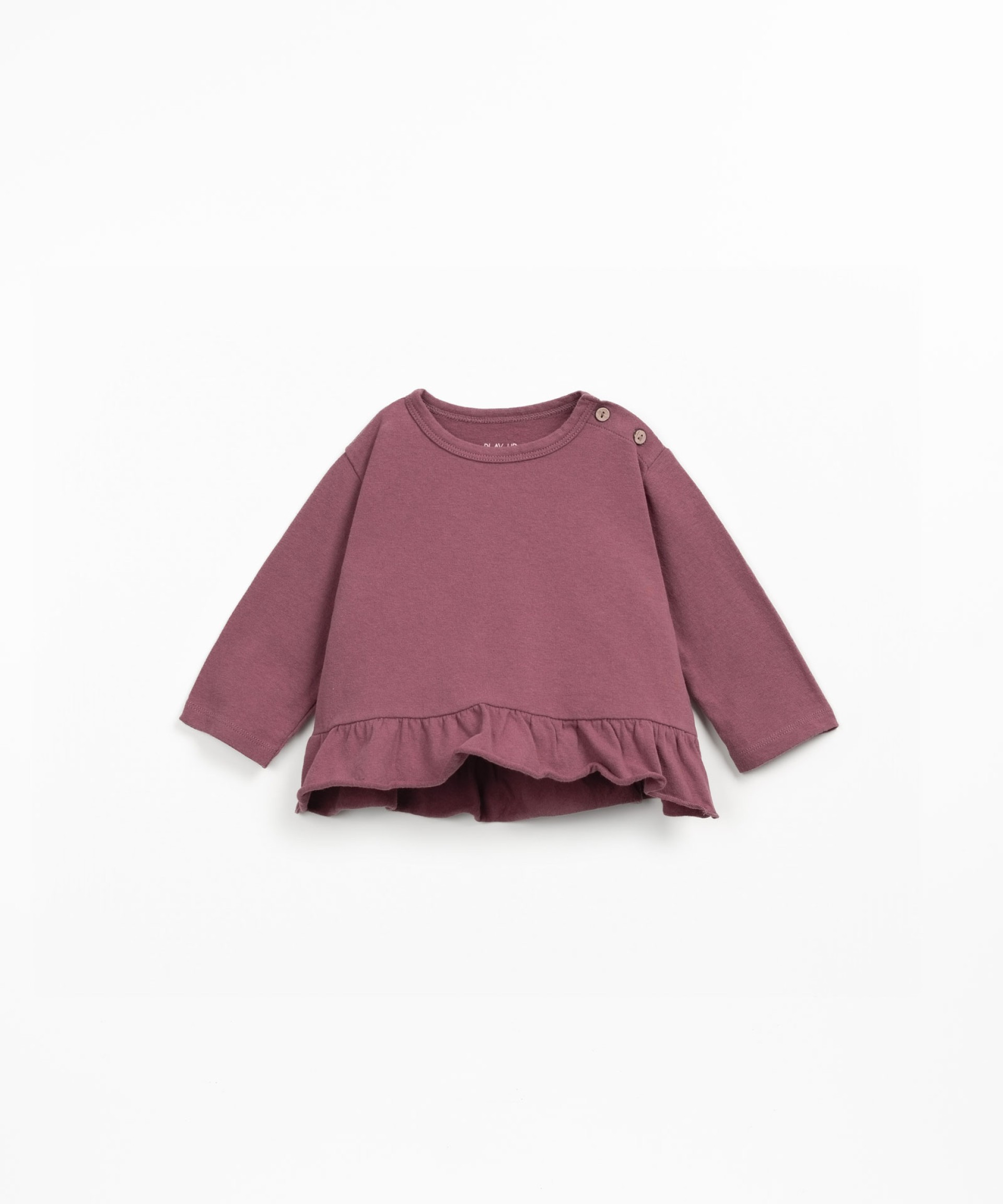 Jersey t-shirt with open shoulder