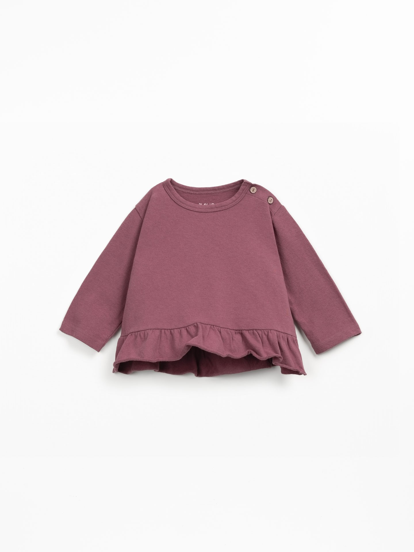 Jersey t-shirt with ruffle insert