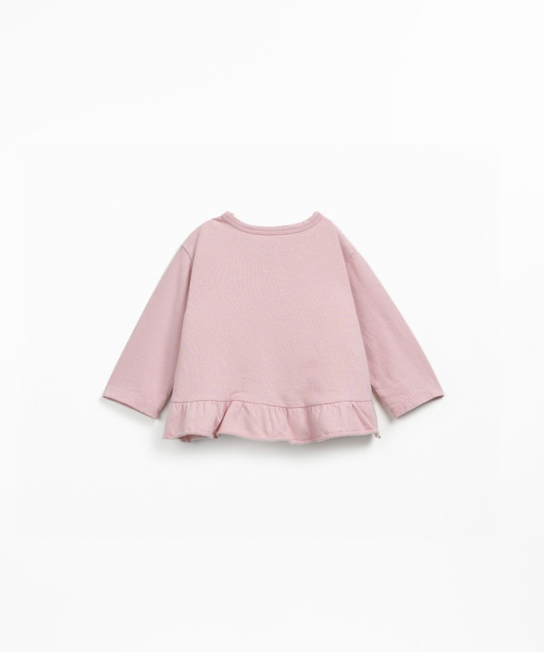 Jersey t-shirt with frill insert