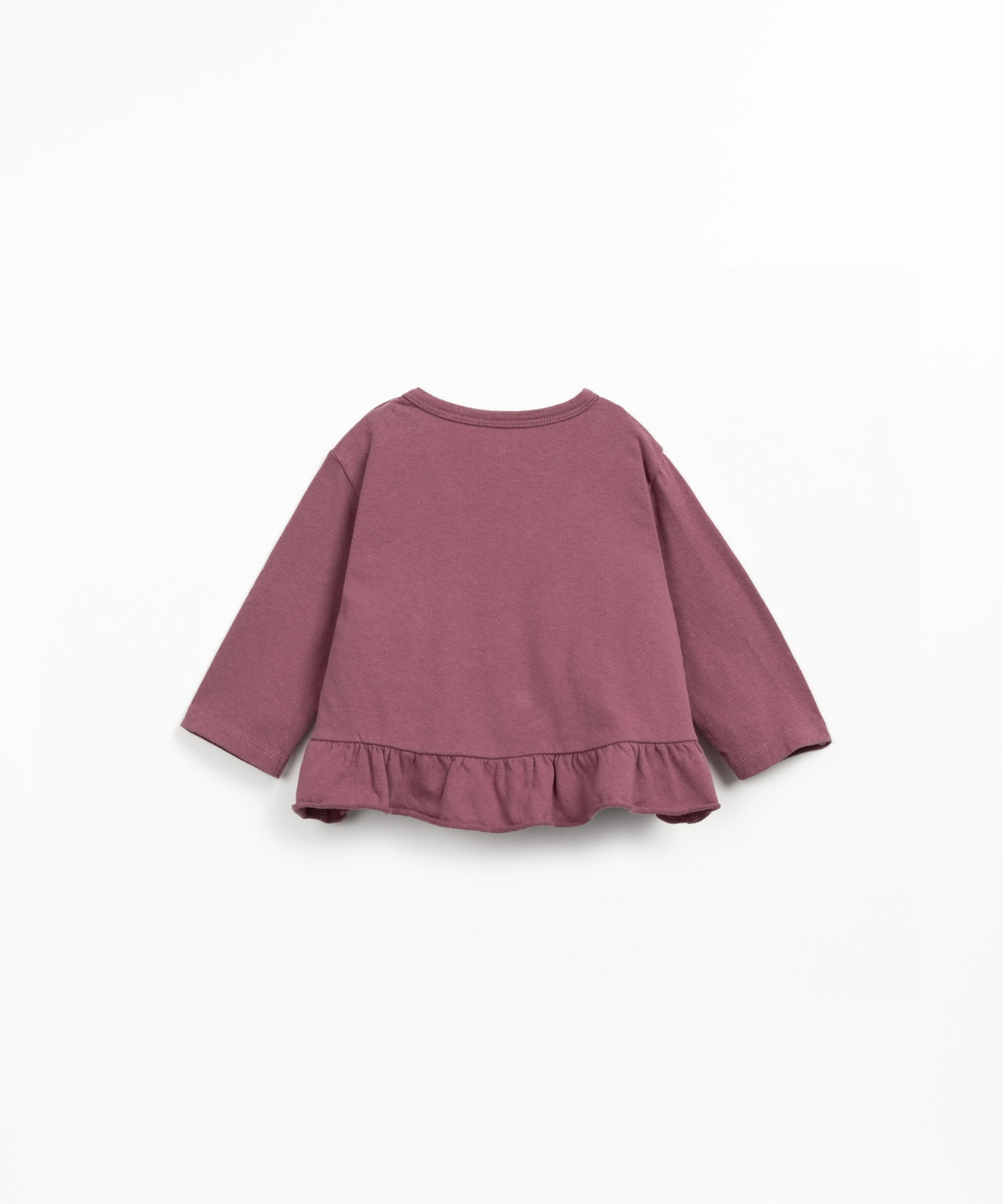 Jersey t-shirt with open shoulder