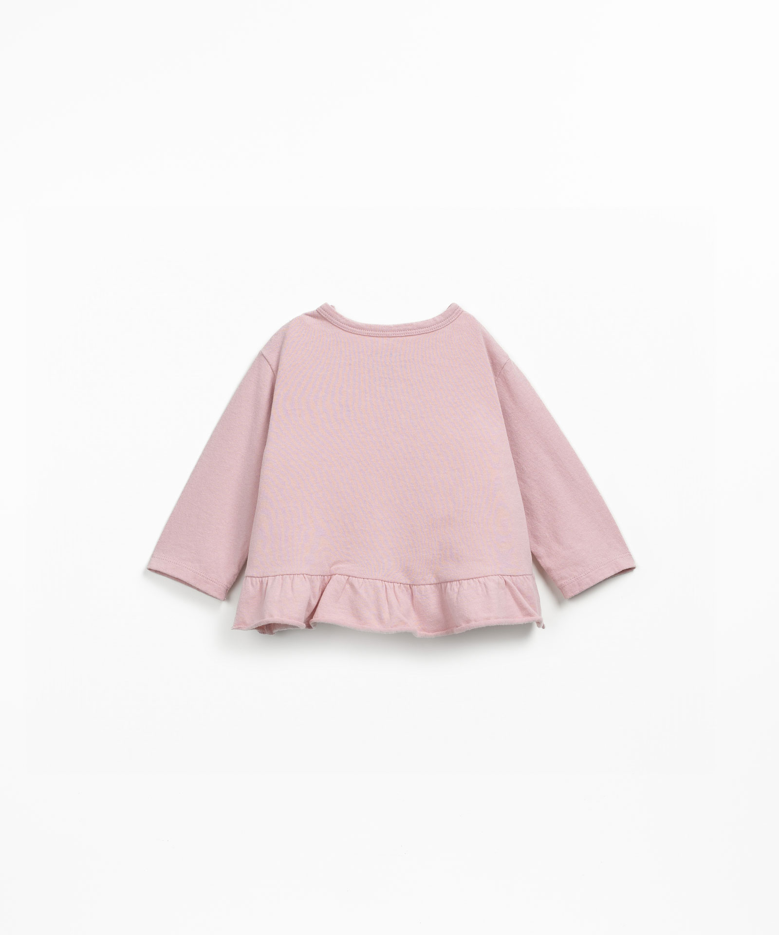 T-shirt di maglina con inserto con volant