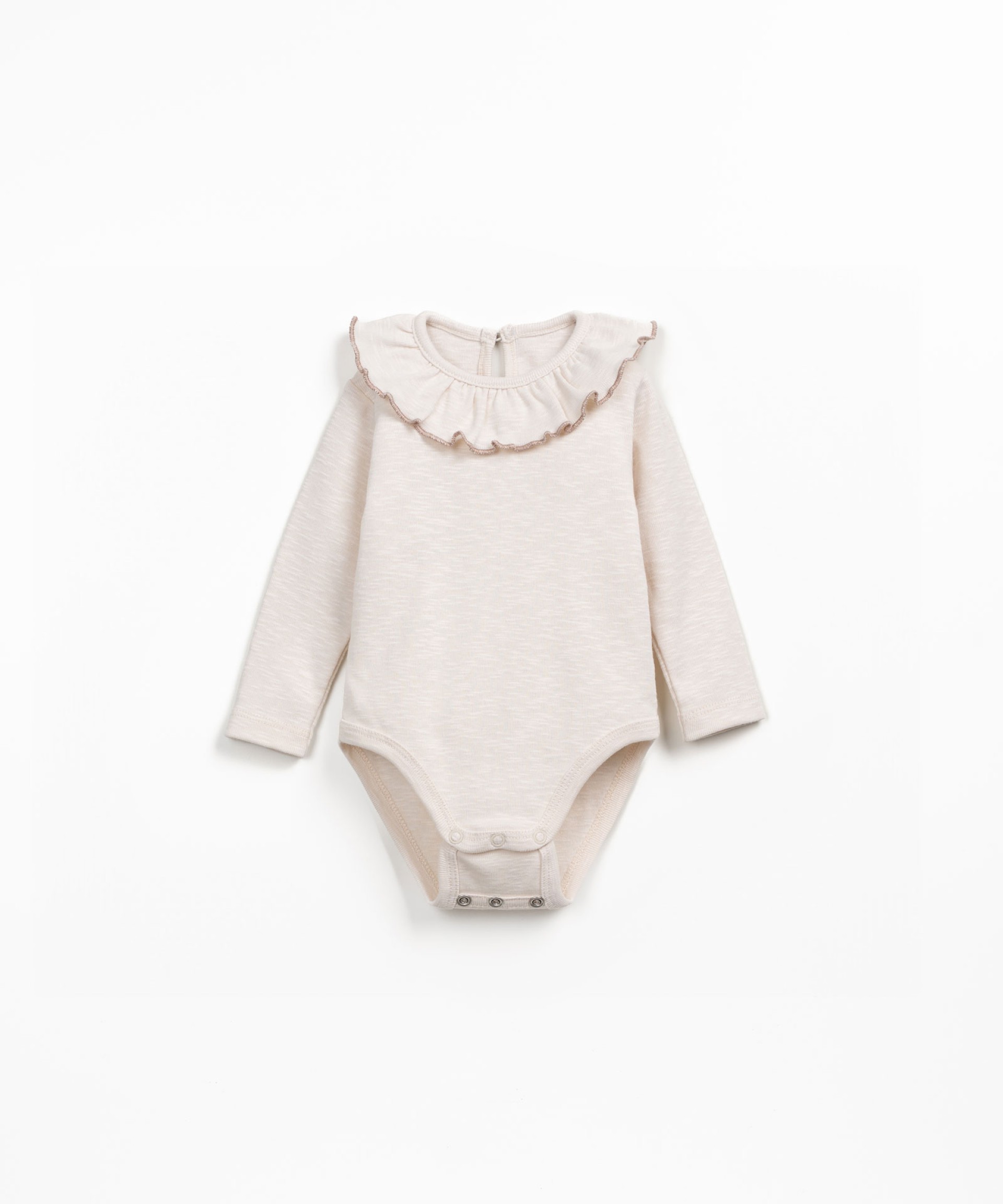 Organic cotton bodysuit with frill detail