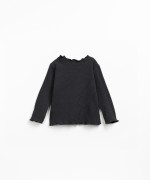 Ribbed knit T-shirt