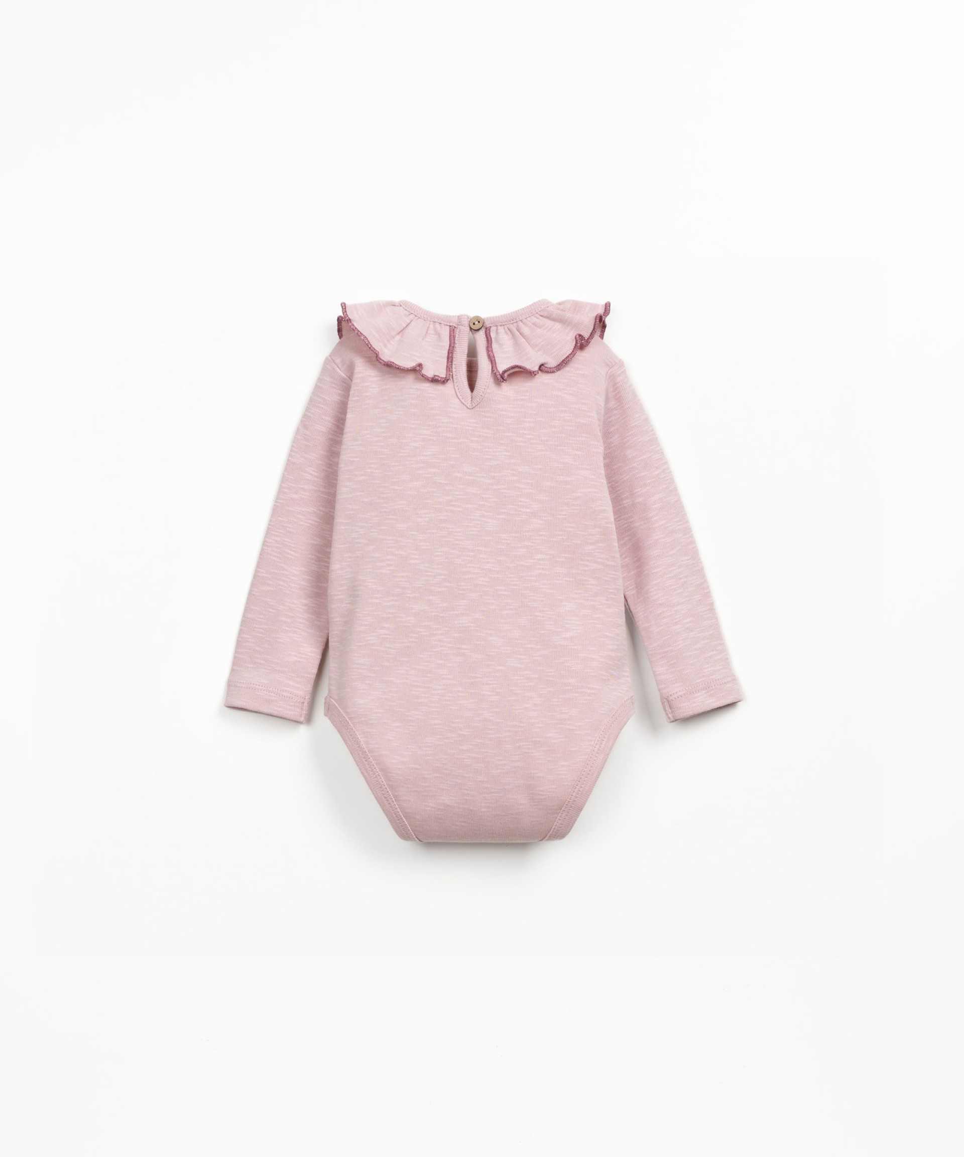 Organic cotton bodysuit with frill detail