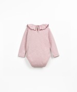 Organic cotton bodysuit with frill detail