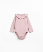 Organic cotton bodysuit with frill detail