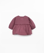 Tunic with knit and fabric blend