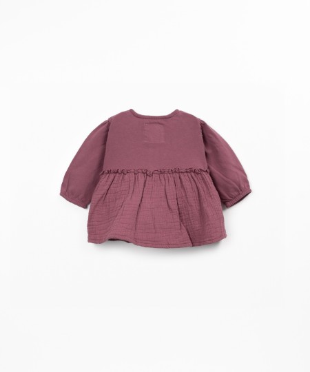 Organic cotton tunic with gathered effect