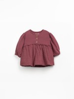 Organic cotton tunic with gathered effect