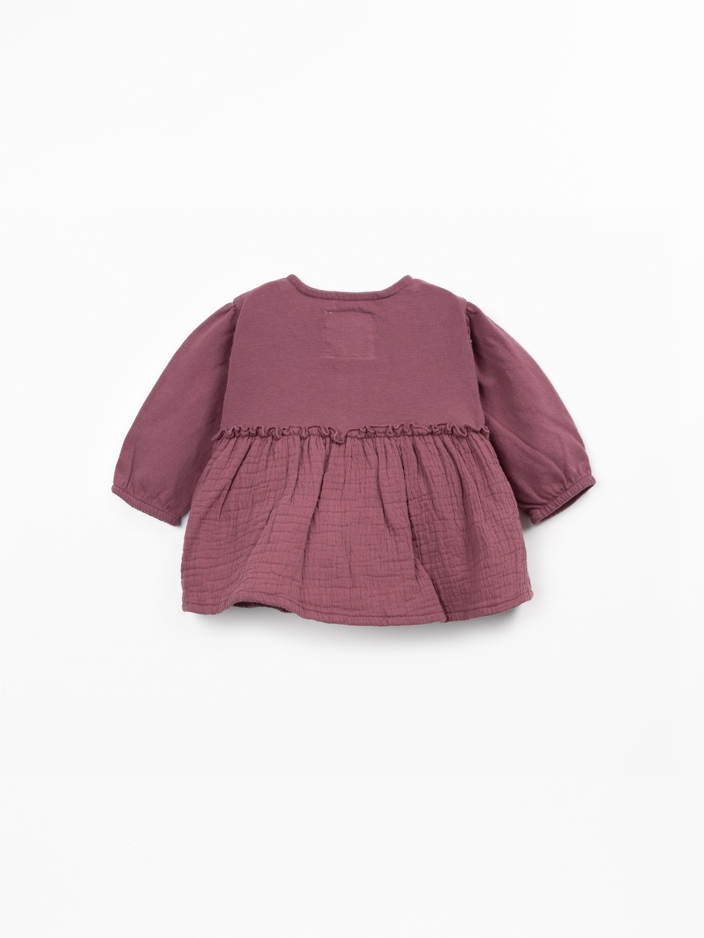 Organic cotton tunic with gathered effect