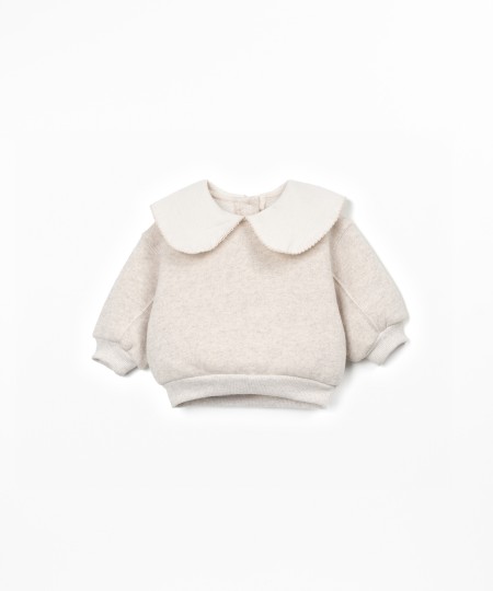 Sweater in a blend of natural and recycled fibers