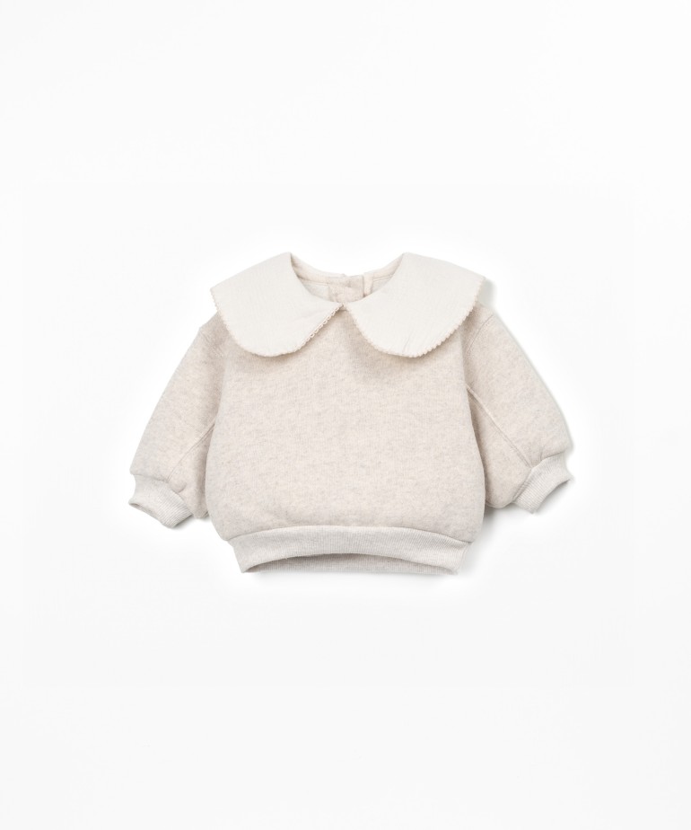 Sweater in a blend of natural and recycled fibers