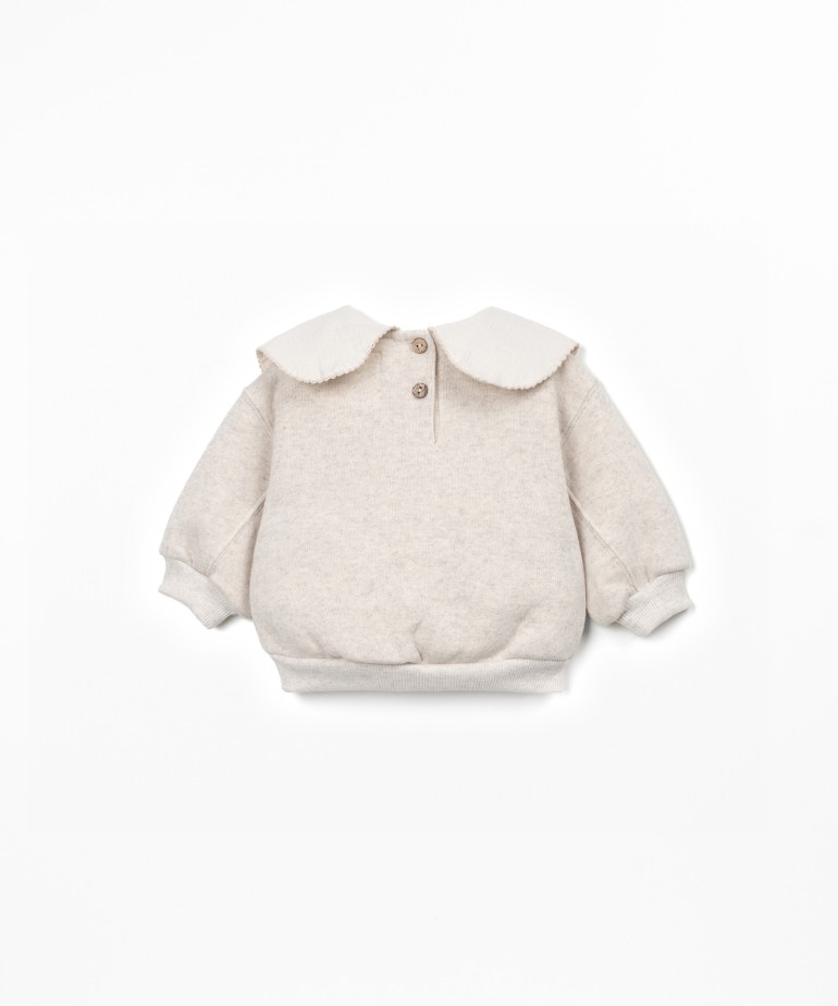 Sweater in a blend of natural and recycled fibers