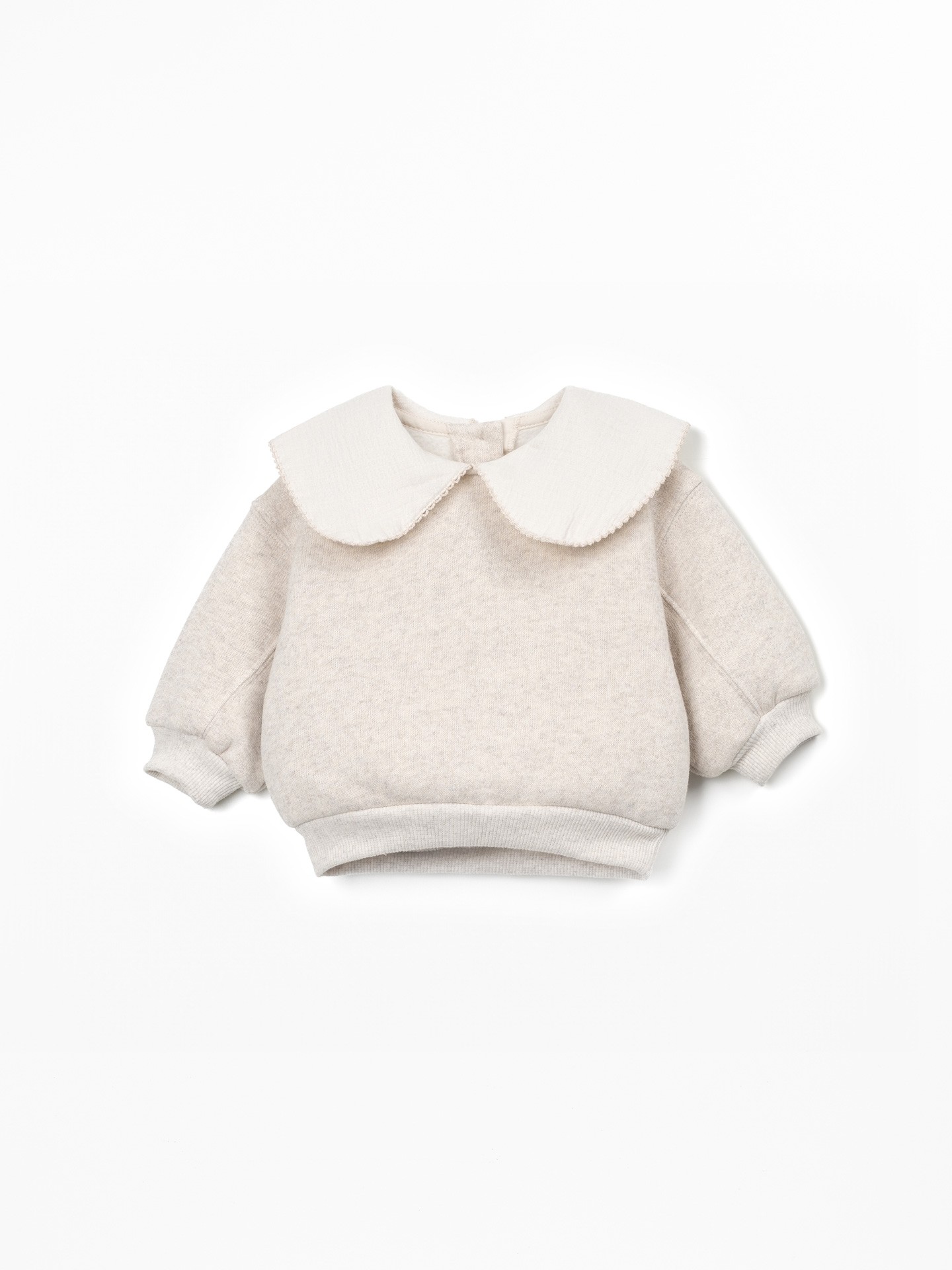Sweater in a blend of natural and recycled fibers