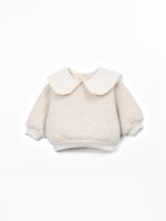 Sweater in a blend of natural and recycled fibers