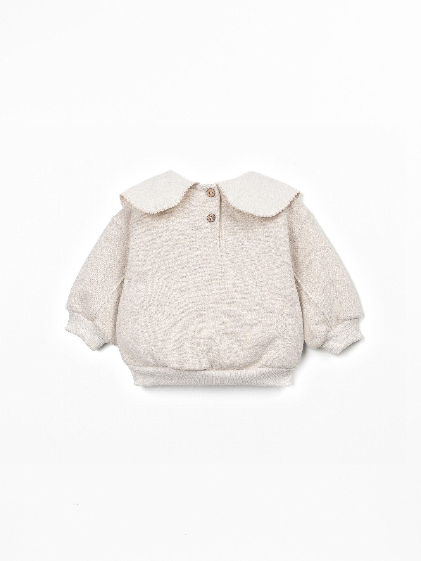 Sweater in a blend of natural and recycled fibers